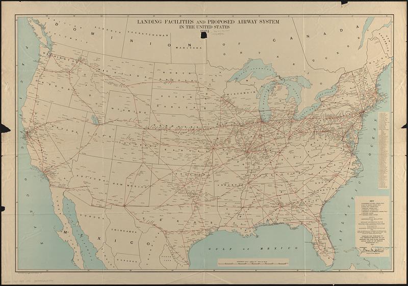 Landing facilities and proposed airway system in the United States, 1924