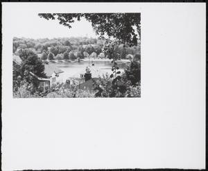 View of St. John's Seminary and Chandler's Pond from Larch Road, Allston-Brighton