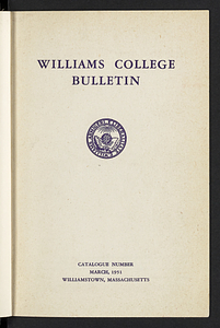 Williams College Bulletin (1951-03)