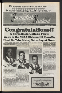 The Springfield Student (vol. 113, no. 8) Nov. 20, 1998
