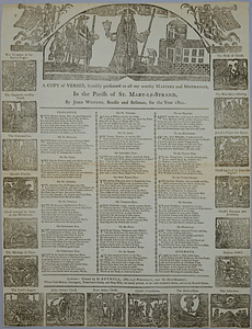 A copy of verses, humbly presented to all my worthy masters and mistresses in the parish of St. Mary-Le-Strand : for the year 1801 /