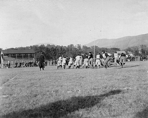 Spectator shadow at a football game, 1897
