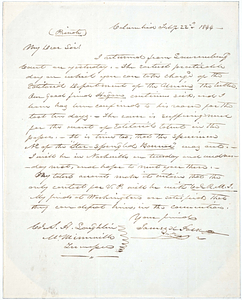James K. Polk letter to S.H. Laughlin