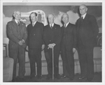 Gleason L. Archer (President, 1937-1948, and Founder of Suffolk University, pictured far right) with the "Granddaddies of Radio," photograph, circa 1930s