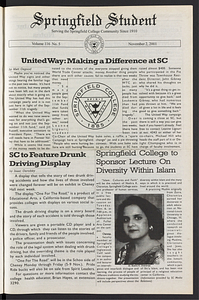 The Springfield Student (vol. 116, no. 5) Nov. 2, 2001