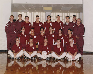 SC 2001 women's volleyball team portrait