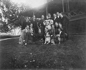 Zeta Psi house party, circa. 1897