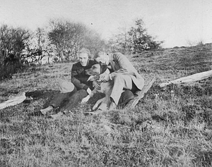 Two Zeta Psis and dog, 1897