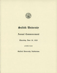 1938 Suffolk University commencement program and class will