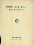 1922 Suffolk University Law School class day program