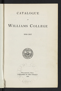 Catalogue of Williams College (1916)
