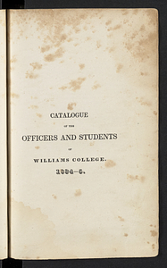 Catalogue of the Officers and Students of Williams College (1834)