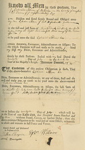 Number 37: Bond from July 20, 1753
