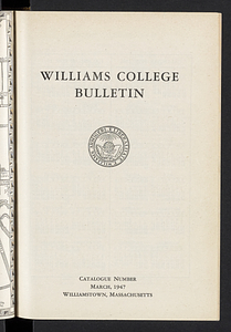 Williams College Bulletin (1947-03)
