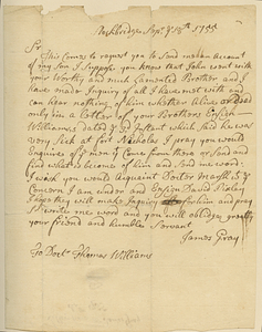 Number 45: Letter from James Gray on September 18, 1755