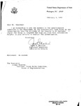 Letter to John Joseph Moakley from Janet G. Mullins, Assistant Secretary, Legislative Affairs, regarding her answers to a questionnaire submitted to the Department of State by the Congressional Task Force on the Jesuit murder investigation, 2 February 1990