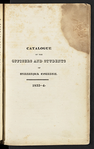 Catalogue of the Officers and Students of Williams College (1833)