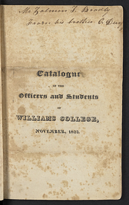 Catalogue of the Officers and Students of Williams College (1822-11)