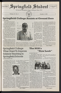 The Springfield Student (vol. 116, no. 5) Oct. 5, 2001