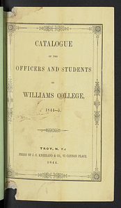 Catalogue of the Officers and Students of Williams College (1844)