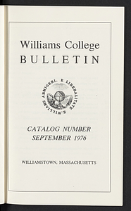 Williams College Bulletin (1976-09)