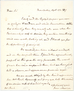 James Madison letter to Richard Rush