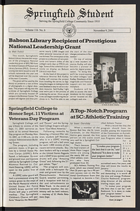 The Springfield Student (vol. 116, no. 6) Nov. 9, 2001