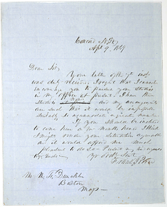 Franklin Pierce letter to M.F. Duncklu