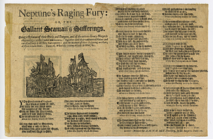 Neptune's raging fury, or, The gallant seaman's suffering : being a relation of their perils and dangers ... : tune of, When the stormy winds do blow, &c.