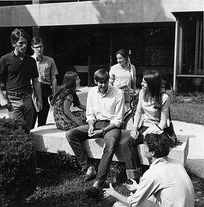 A group of coed students