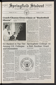 The Springfield Student (vol. 116, no. 3) Oct. 12, 2001