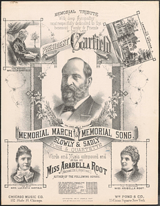 Memorial march & memorial song : "Slowly & sadly," song & quartette /