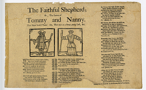 The faithful shepherd, or, The loves of Tommy and Nanny : to a new Scotch tune, or, There was a bonny young lad, &c.
