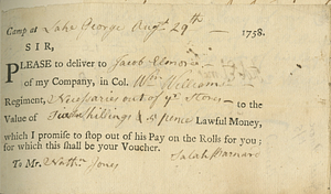 Number 47: Eight orders, receipts, etc from 1758