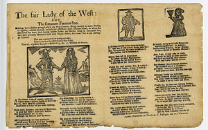 The fair lady of the West and the fortunate farmers son : relating, how a gallant young lady in the West-country, being courted by many persons of quality, refused them all, and cast her affections upon a farmer's son ... : tune of, A gallant damosel in Bristol-City, &c. or, William the weaver.