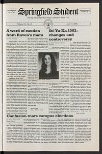 The Springfield Student (vol. 116, no. 18) April 11, 2002