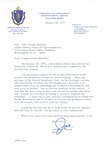 Letter from Massachusetts State Senator Joseph B. Walsh to John Joseph Moakley regarding a resolution related to busing proposed by Boston City Councilor Louise Day Hicks, 28 January 1975