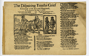 The dispairing youths grief crowned with joy and happiness, by the return of his dear love : forsaken lovers thus complain, nay, and for death will call ... : to the tune of, Black and sullen hour.