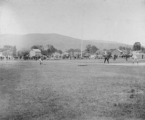 Baseball game on Weston Field, 1897