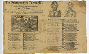 The description of a tovvn miss, or, A looking-glass for all confident ladies : a poem : describing all their arts, titilations, and temptations ... : to the tune of, Amarilli[s]