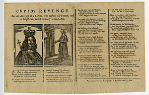 Cupid's revenge, or, An account of a king who slighted all women and at length was forced to marry a beggar.