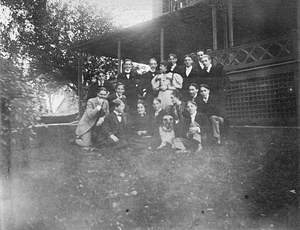 Zeta Psi house party, circa. 1897