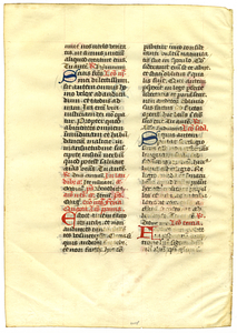 [Leaf from a breviary and ferial psalter].