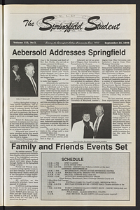 The Springfield Student (vol. 113, no. 2) Sept. 25, 1998
