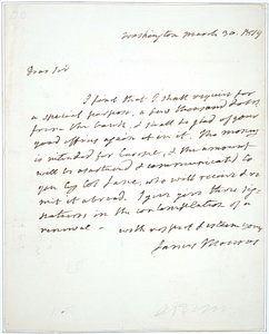 James Monroe letter to Thomas Law