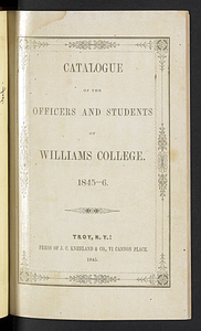 Catalogue of the Officers and Students of Williams College (1845)