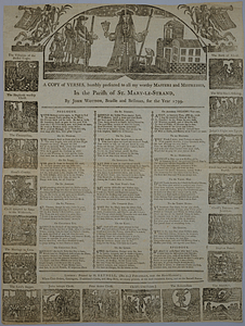 A copy of verses, humbly presented to all my worthy masters and mistresses in the parish of St. Mary-Le-Strand : for the year 1799 /