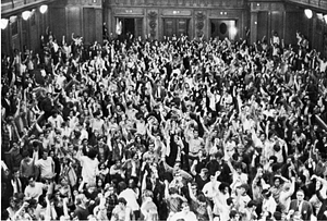 Mass of protesters, 1970