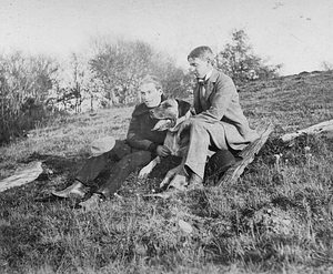 Two Zeta Psis and dog, 1897