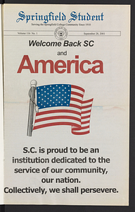 The Springfield Student (vol. 116, no. 1) Sept. 28, 2001